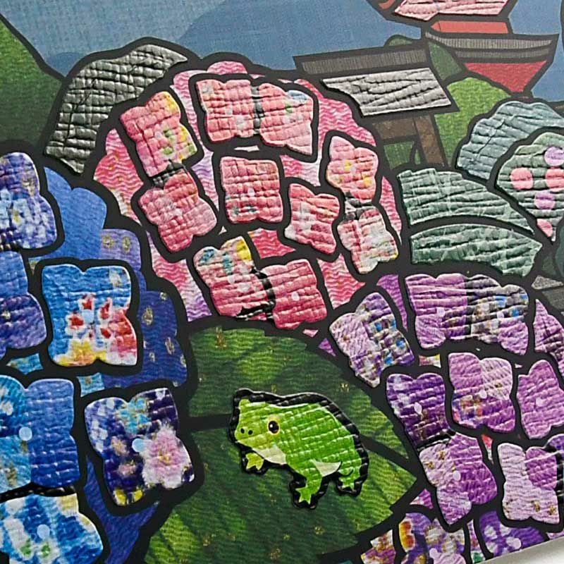 パーツのシールには、布の風合いを表現するために凹凸のあるエンボス加工が施されています