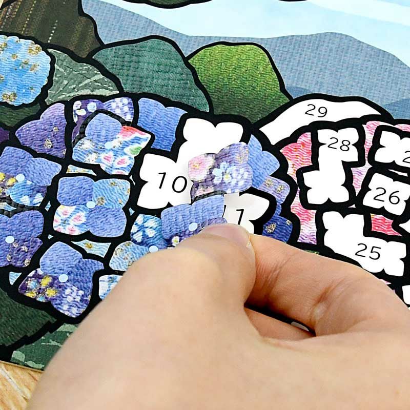 下絵は特殊加工されているので、剥がして貼り直すことができます