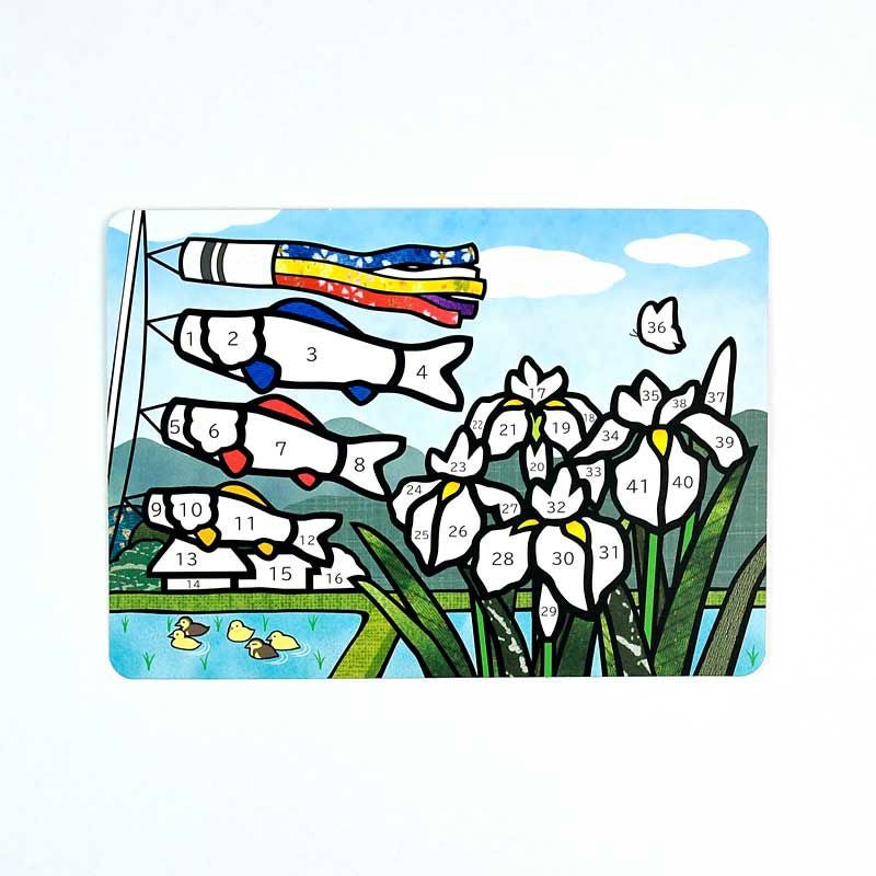 シールを貼る下絵