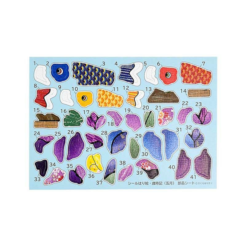 下絵に貼るシール