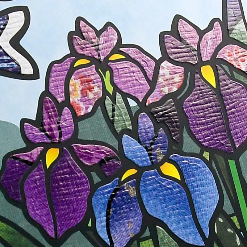 パーツのシールには、布の風合いを表現するために凹凸のあるエンボス加工が施されています