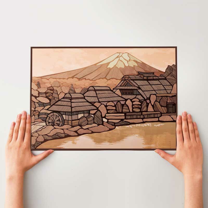 天然木のさくらあーと・忍野八海と富士山｜株式会社さくらほりきり