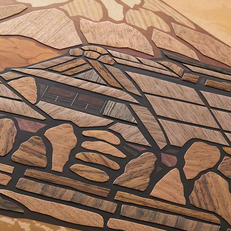 天然木の質感と立体感を楽しめます