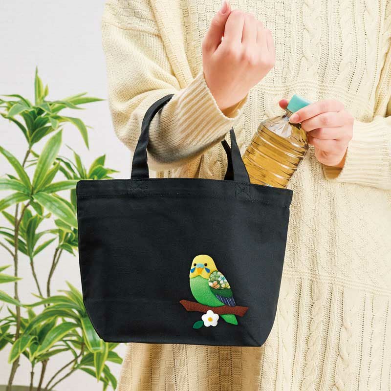 押絵ランチトートバッグ・A（ブラック）