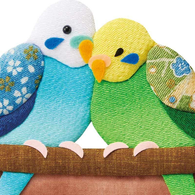 押絵飾り・鳥かごのインコ｜株式会社さくらほりきり