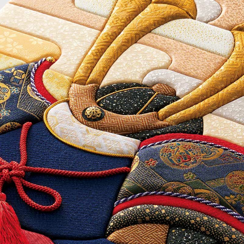 パッチワーク風の立体感のある仕上がり