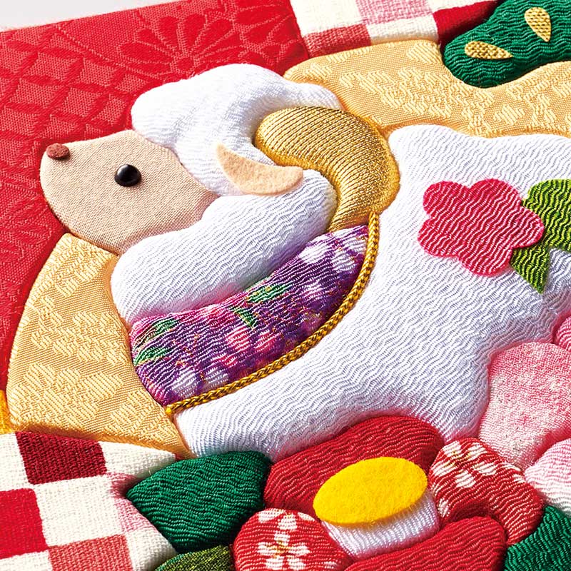 パッチワークキルト風の立体感のある仕上がり