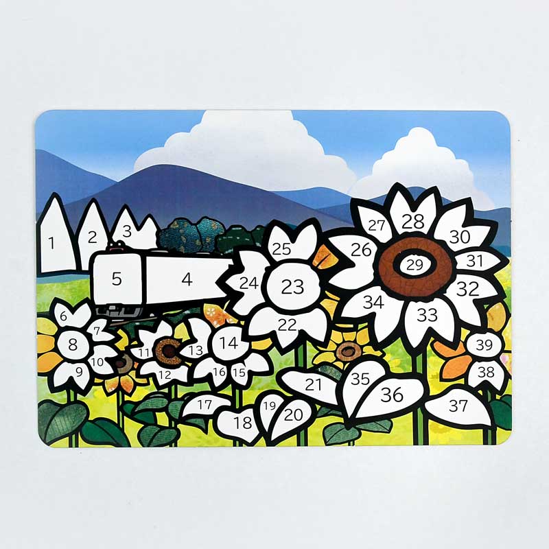 シールを貼る下絵