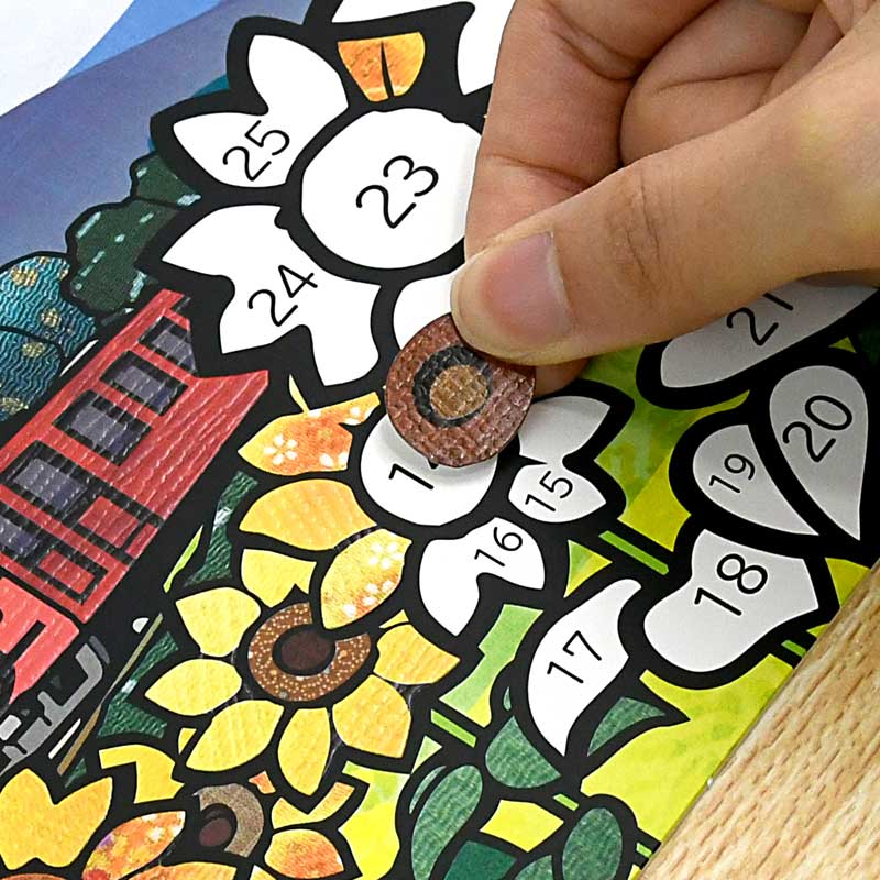 下絵は特殊加工されているので、剥がして貼り直すことができます