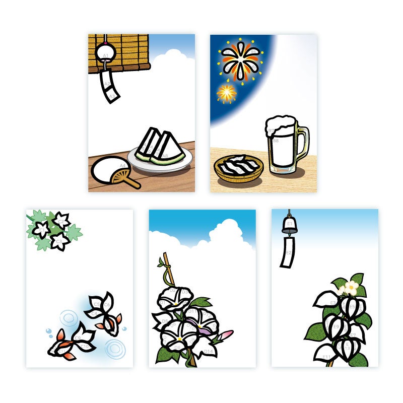 細かい部分はあらかじめ下絵に印刷済み