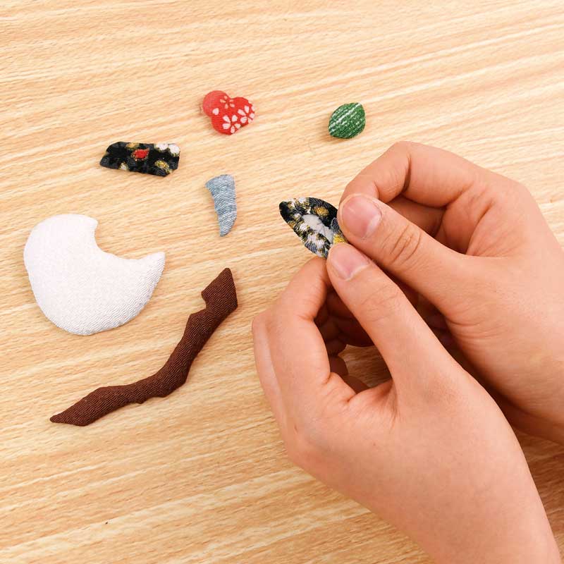 大きめパーツでくるみやすい