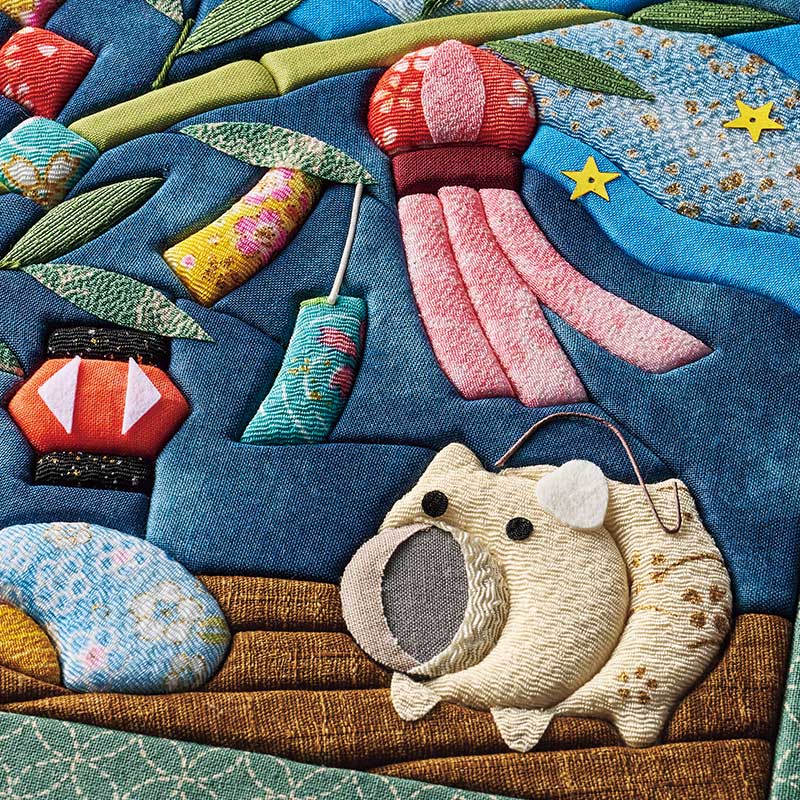 パッチワーク風の立体感のある仕上がり