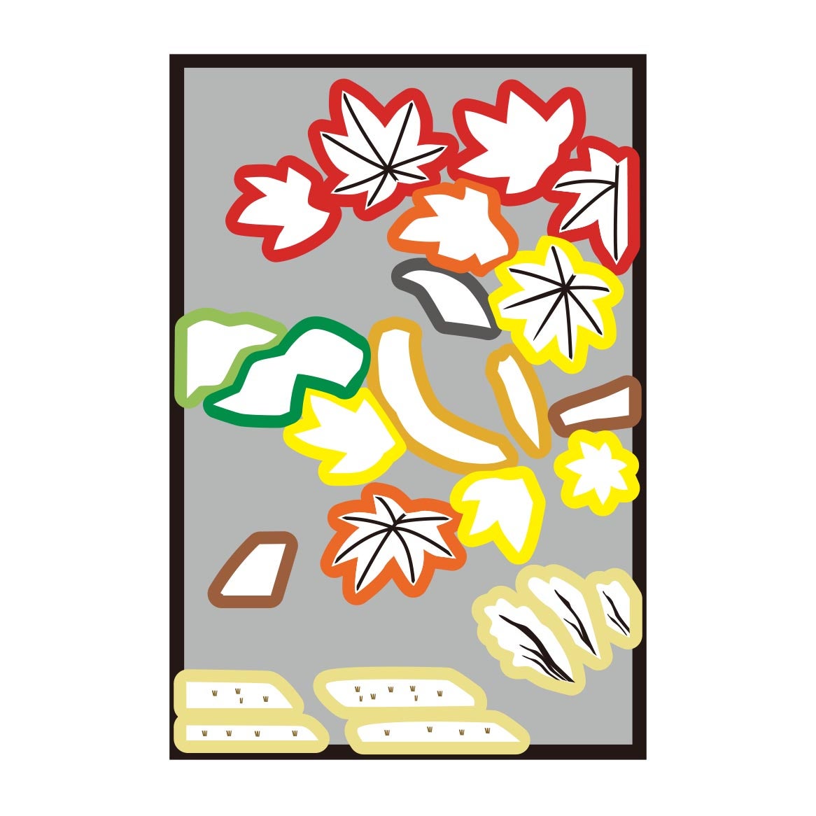 カラーシールを貼る下絵