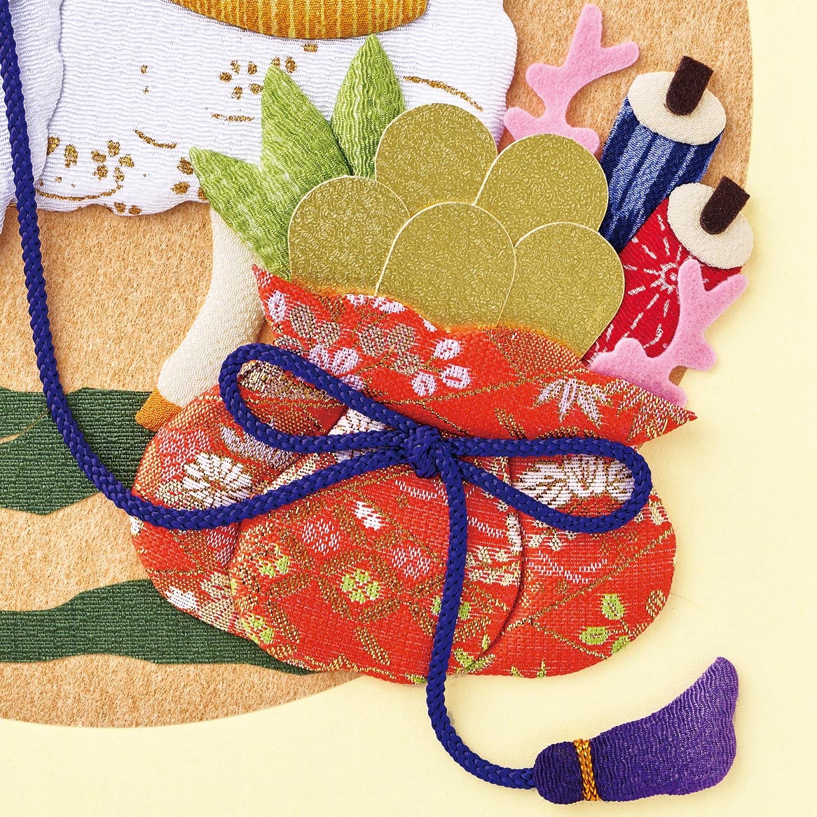 布押絵・開運福ひつじ(大色紙)｜株式会社さくらほりきり