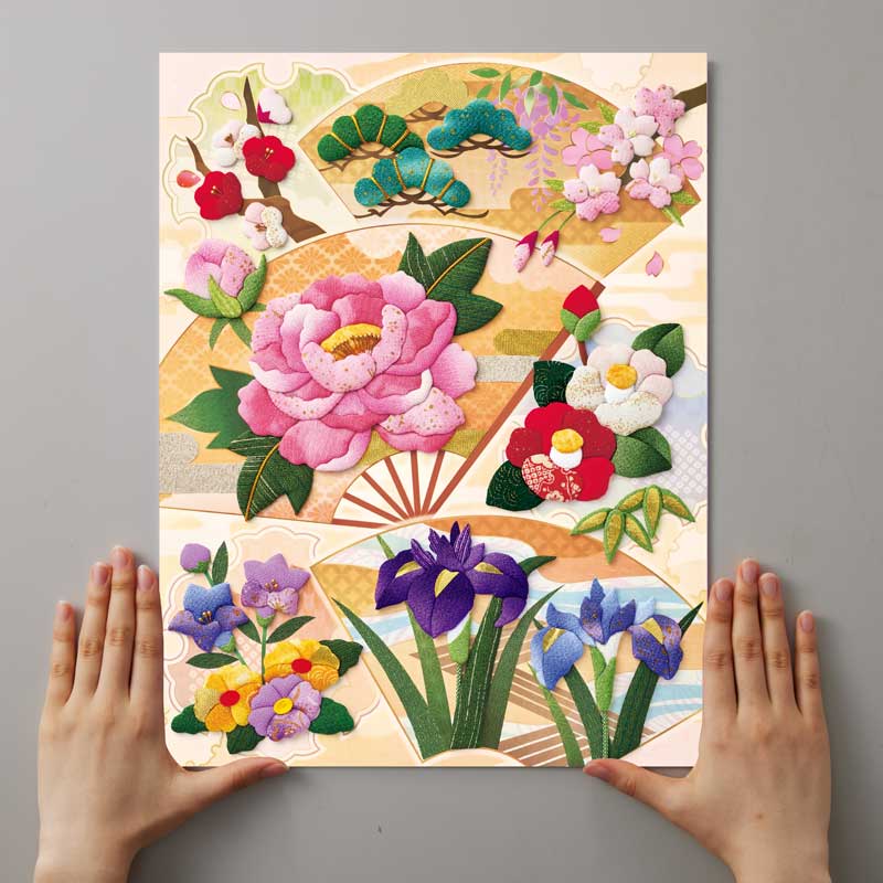 複製/堂本印象/桜花大原女図/工芸/布袋屋掛軸HI-24 布押絵・祝い華扇｜株式会社さくらほりきり