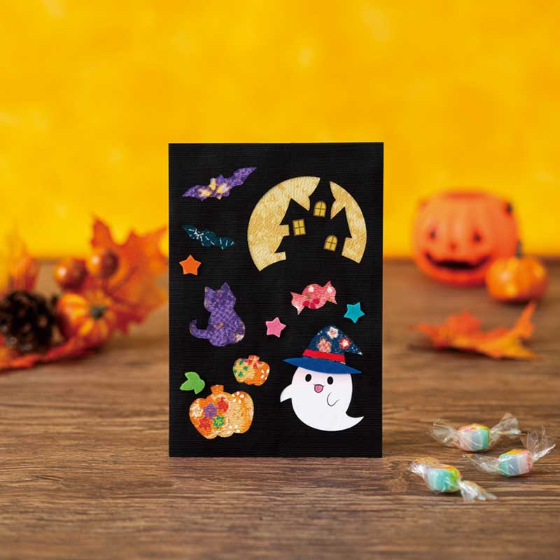 ハロウィンの仲間たちが集まる賑やかで可愛らしい絵柄