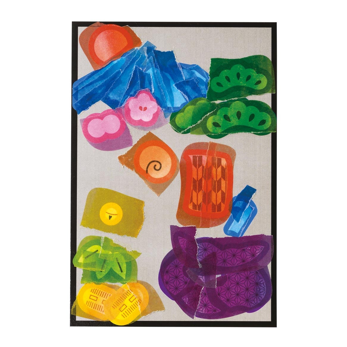 下絵にシールを貼った状態