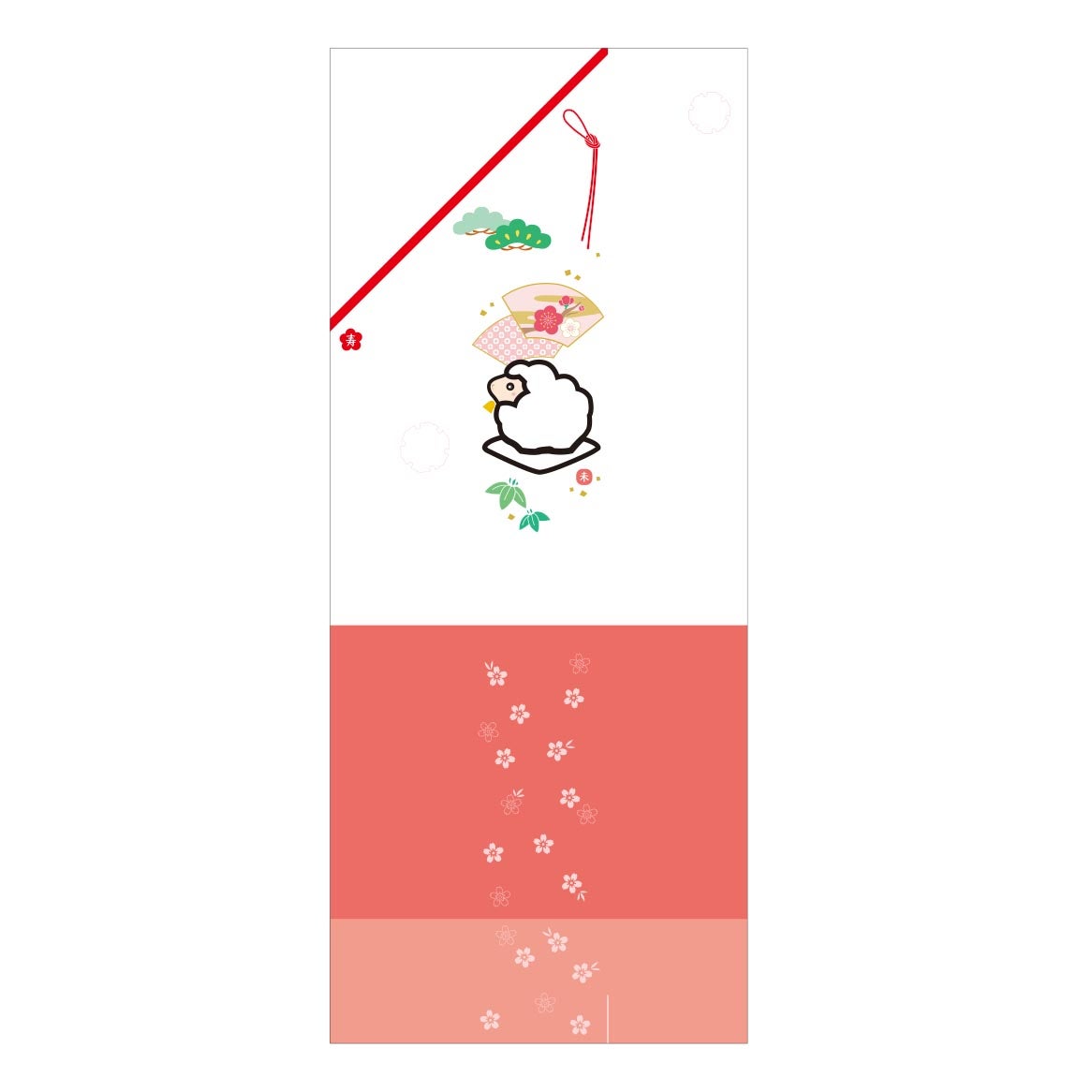 一枚の紙を折って箸袋にします<br>折る所に印がついていて作りやすい仕様です