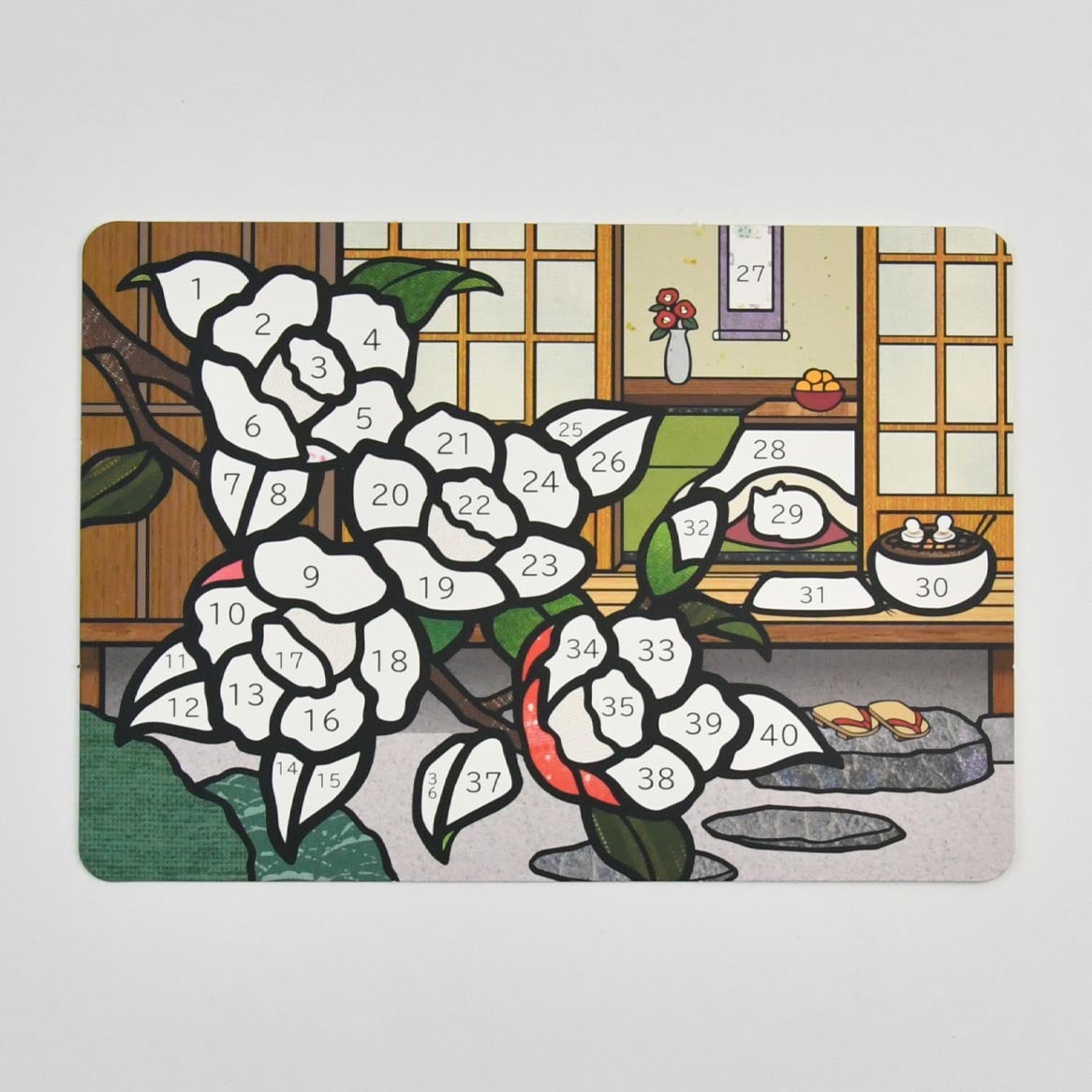 シールを貼る下絵